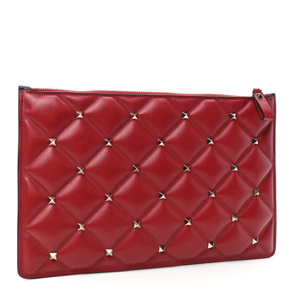 Valentino Garavani Nappa Candystud Zip Pouch Red Blue 3 of 6