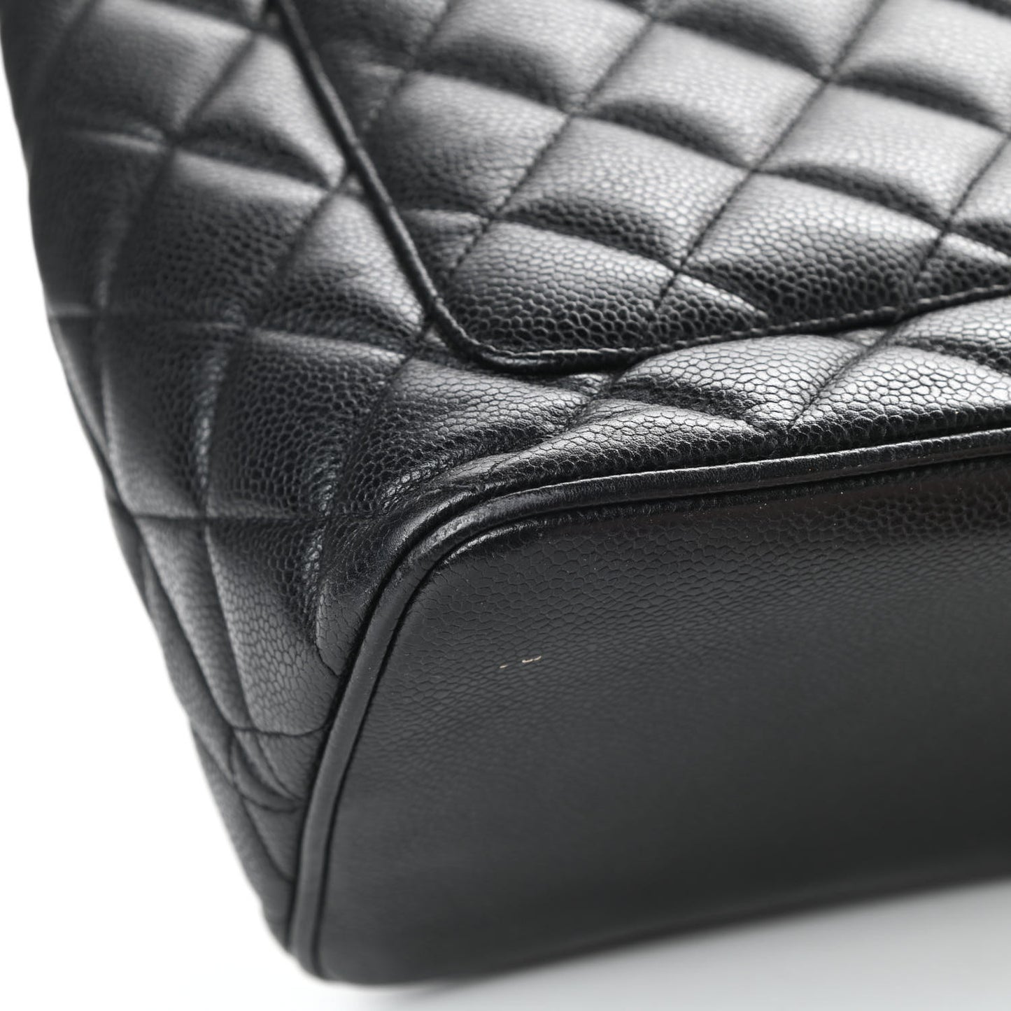 Caviar Quilted Medallion Tote Black