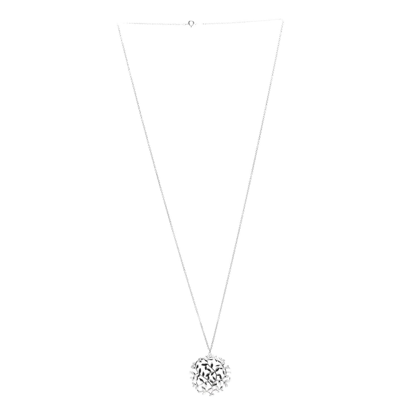 Sterling Silver Paloma Picasso Olive Leaf Medallion Pendant Necklace