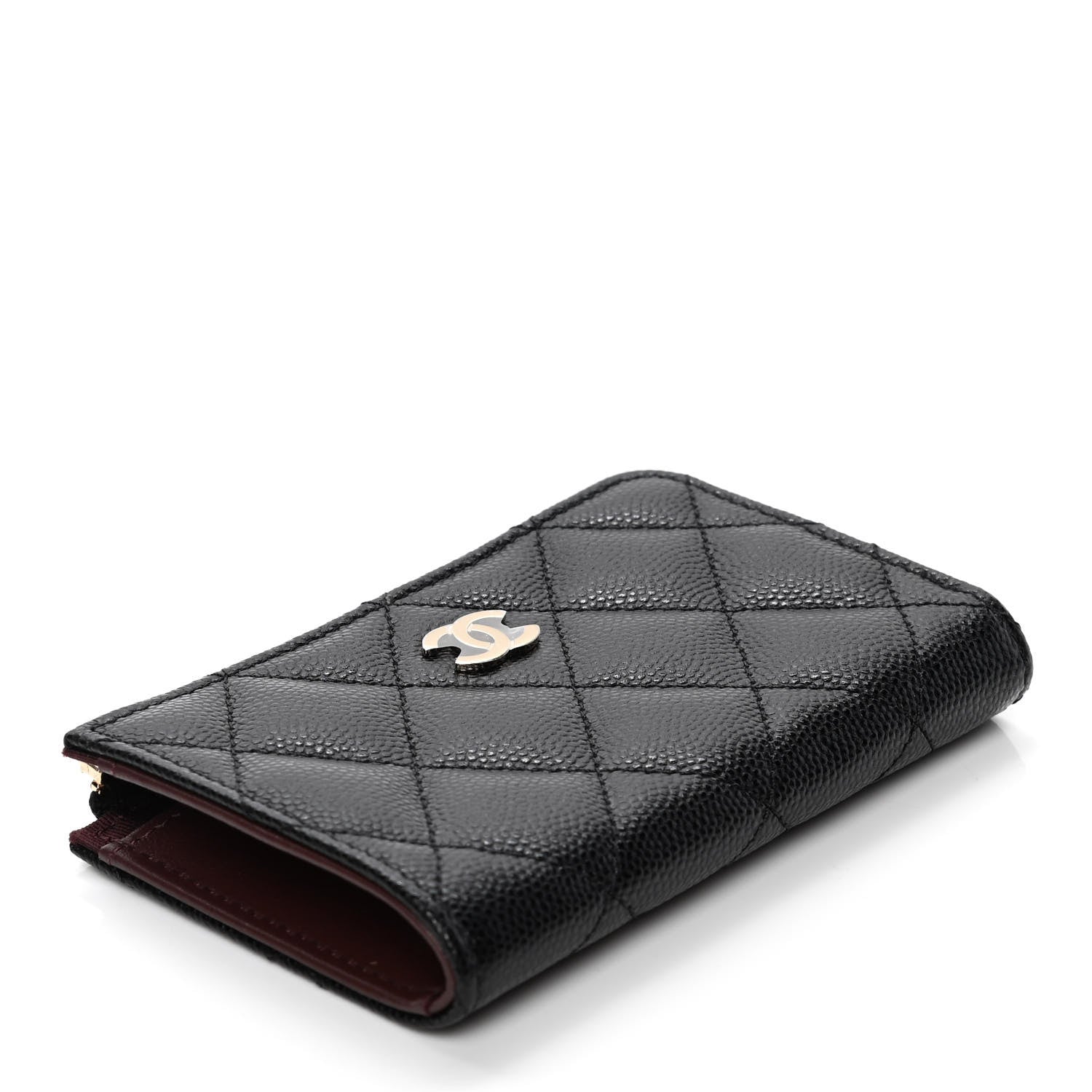 Chanel Caviar Quilted Zipped Key Holder Case Black 3 of 4