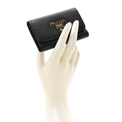 Prada Saffiano 4 Key Holder Black 2 of 8