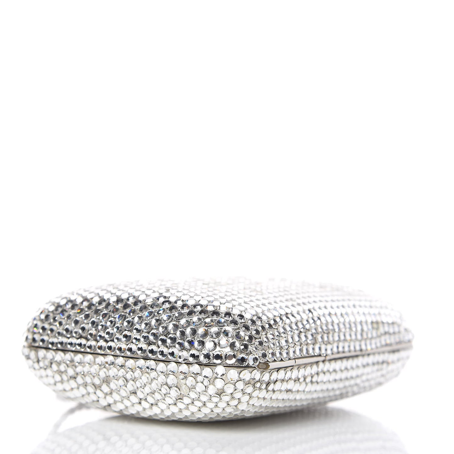 Swarovski Crystal Minaudiere Clutch Silver