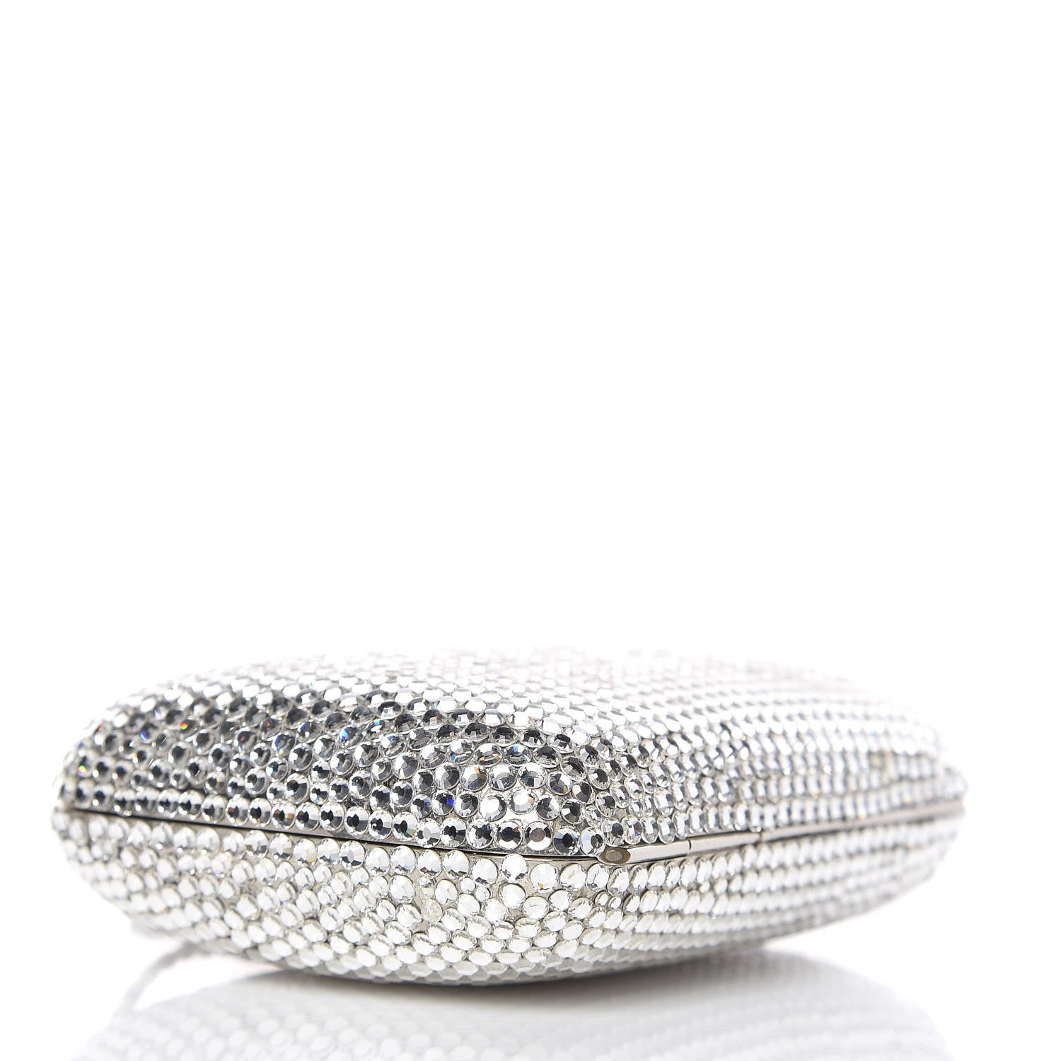 Judith Leiber Swarovski Crystal Minaudiere Clutch Silver 4 of 7
