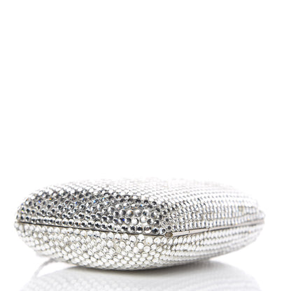 Judith Leiber Swarovski Crystal Minaudiere Clutch Silver 4 of 7