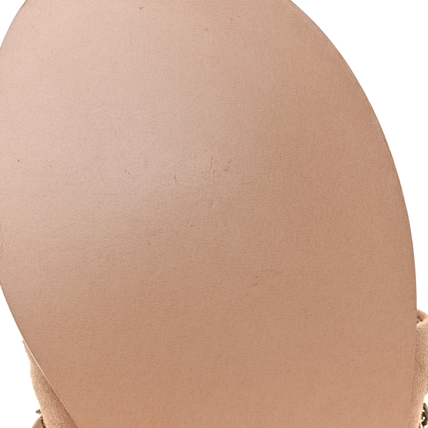 Lambskin Chain Flat Sandals 37.5 Beige