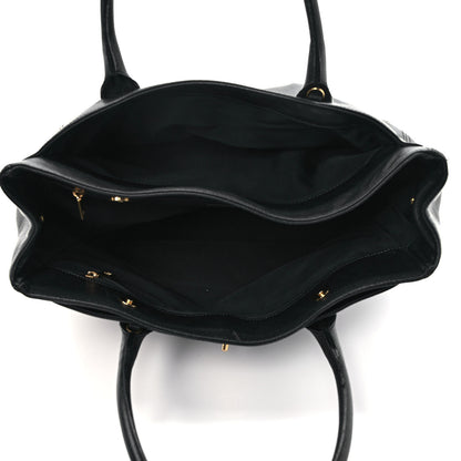 Chanel Calfskin Cerf Executive Shopper Tote Black 5 of 12