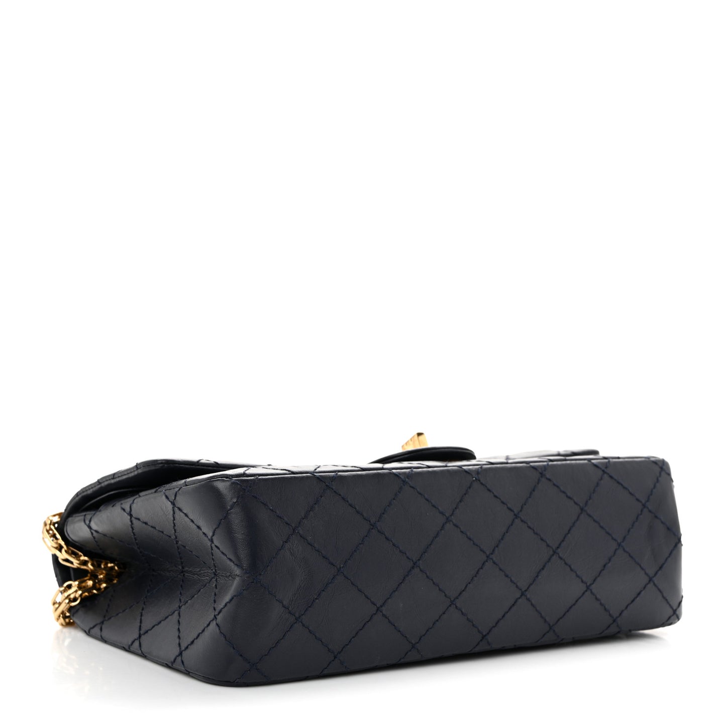 Aged Calfskin Quilted 2.55 Reissue 225 Flap Navy