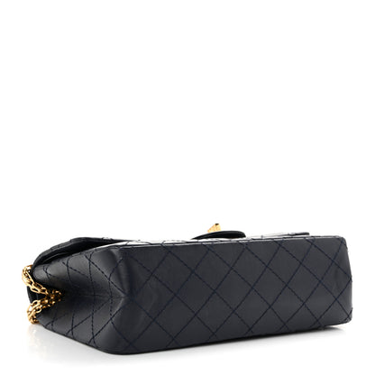 Chanel Aged Calfskin Quilted 2.55 Reissue 225 Flap Navy 4 of 14