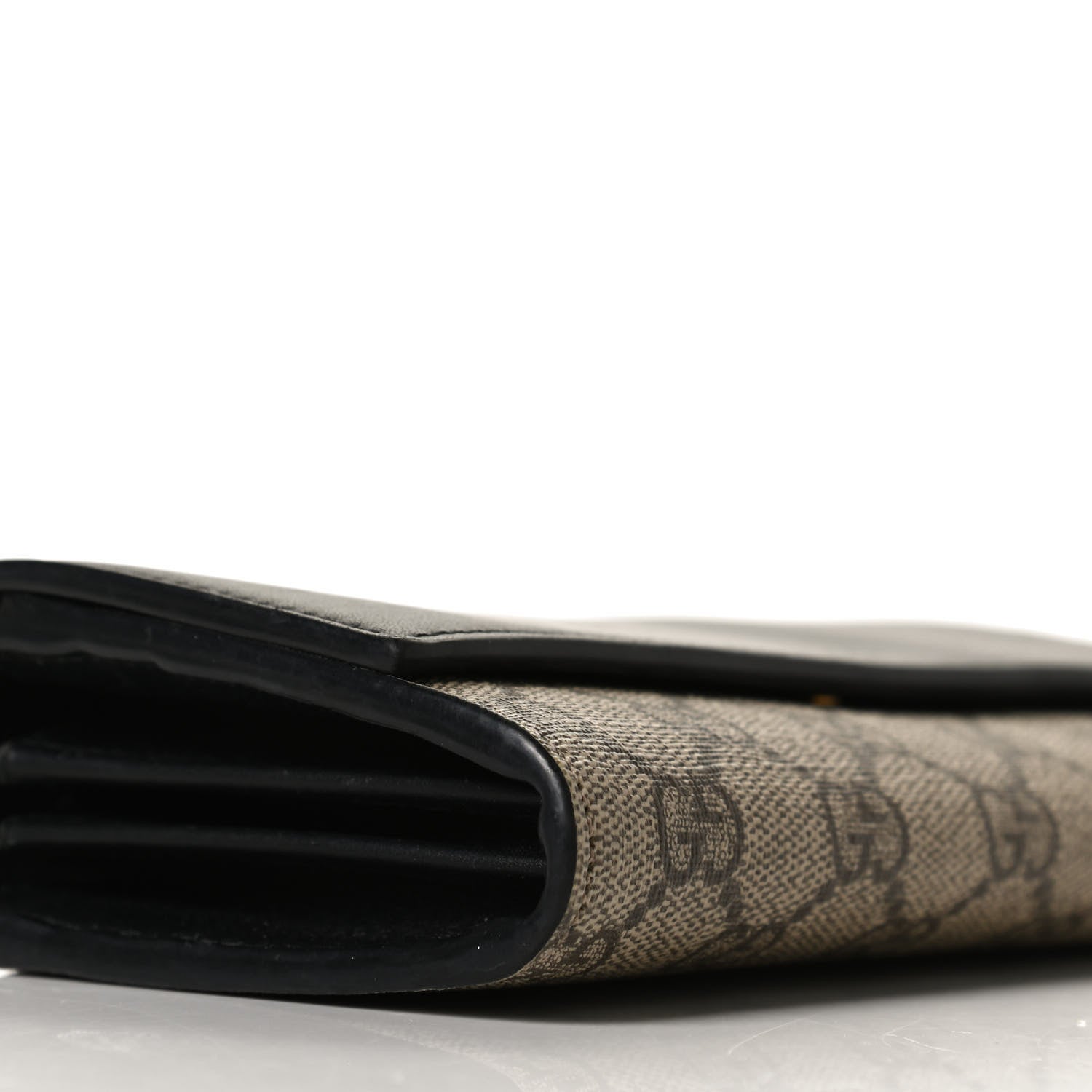 Gucci Calfskin GG Supreme Monogram Continental Wallet Black 8 of 12