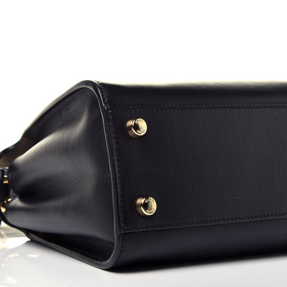 Fendi Vitello Tahiti Burro Medium Peekaboo Iconic Essentially Satchel Black Corda 10 of 11