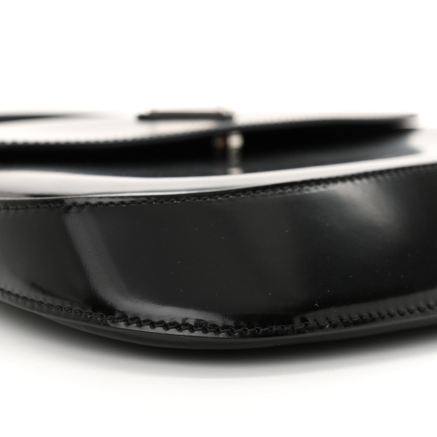 Spazzolato Cleo Flap Shoulder Bag Black