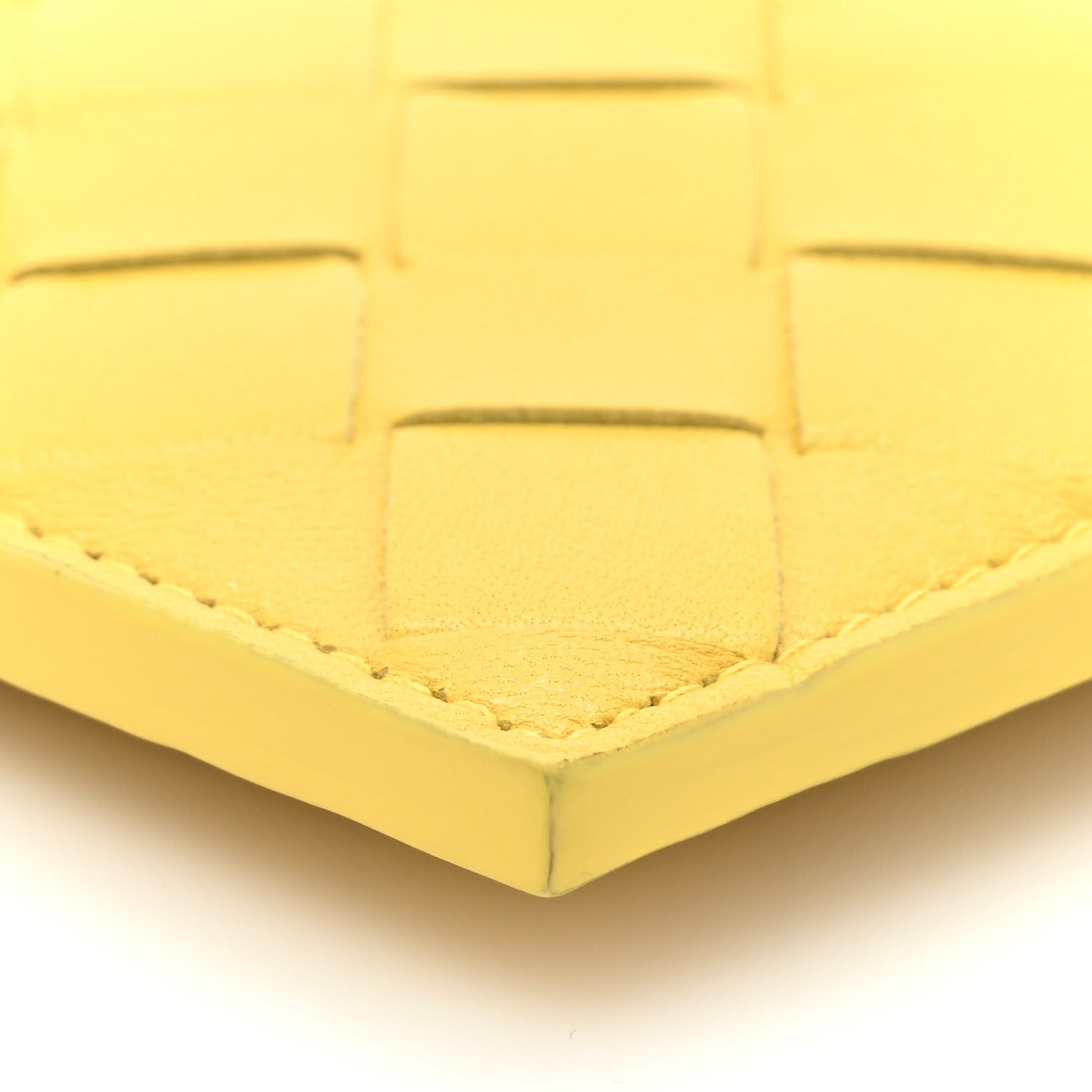 Nappa Intrecciato Key Holder Yellow
