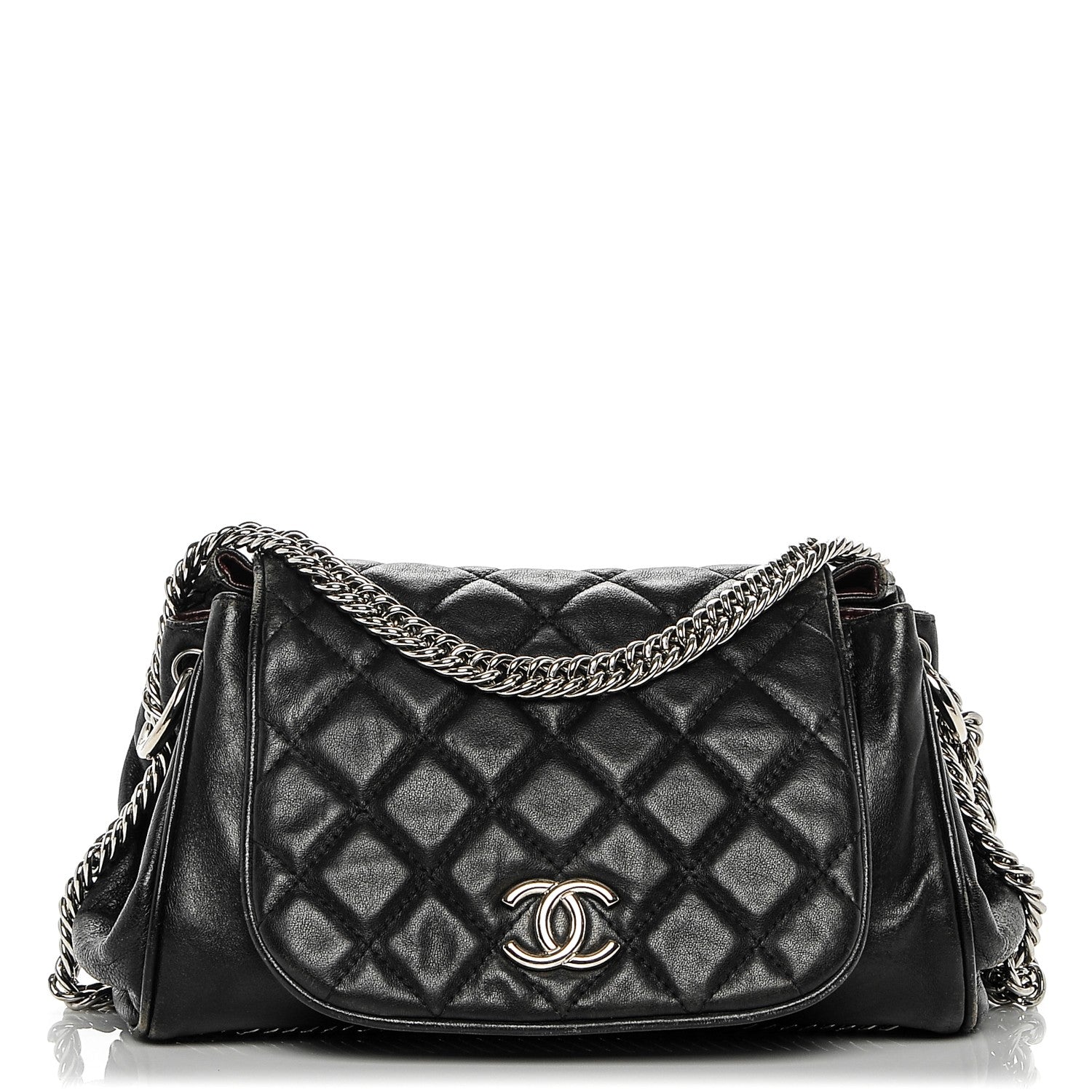 Chanel Lambskin Quilted Accordion Flap Black 1 of 9