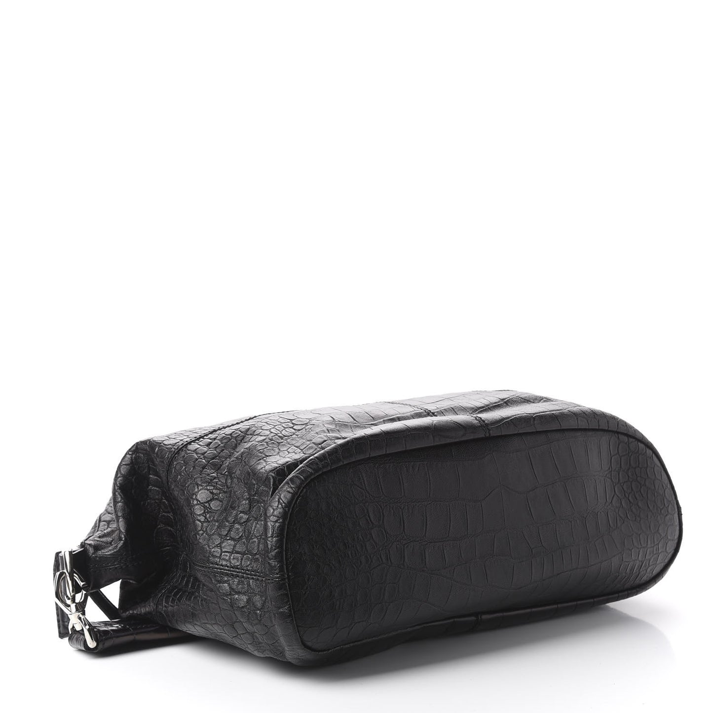 Calfskin Crocodile Embossed Medium Nightingale Black
