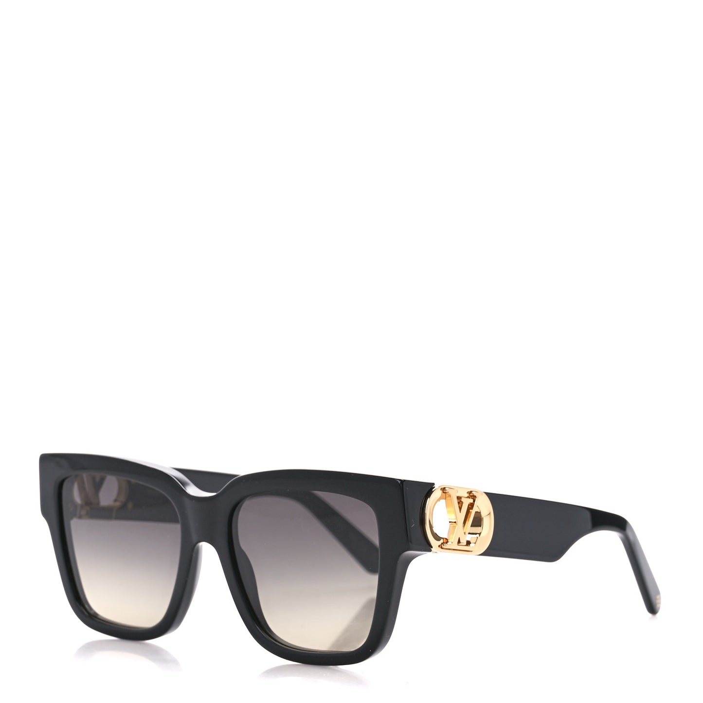 Acetate LV Link PM Square Sunglasses Z1566W Black