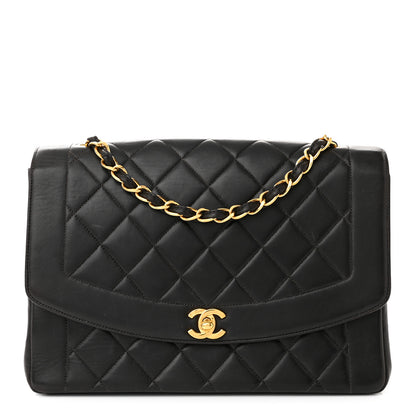 Chanel Lambskin Quilted Medium Single Flap Black 1 of 12