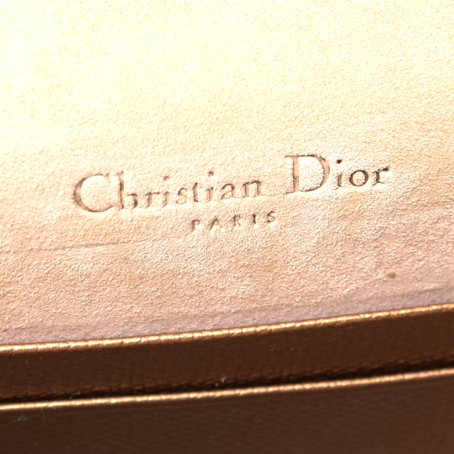 Metallic Grained Calfskin Saddle Belt Clutch Gold