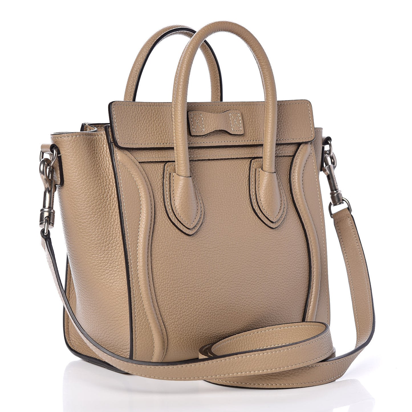 Drummed Calfskin Nano Luggage Dune