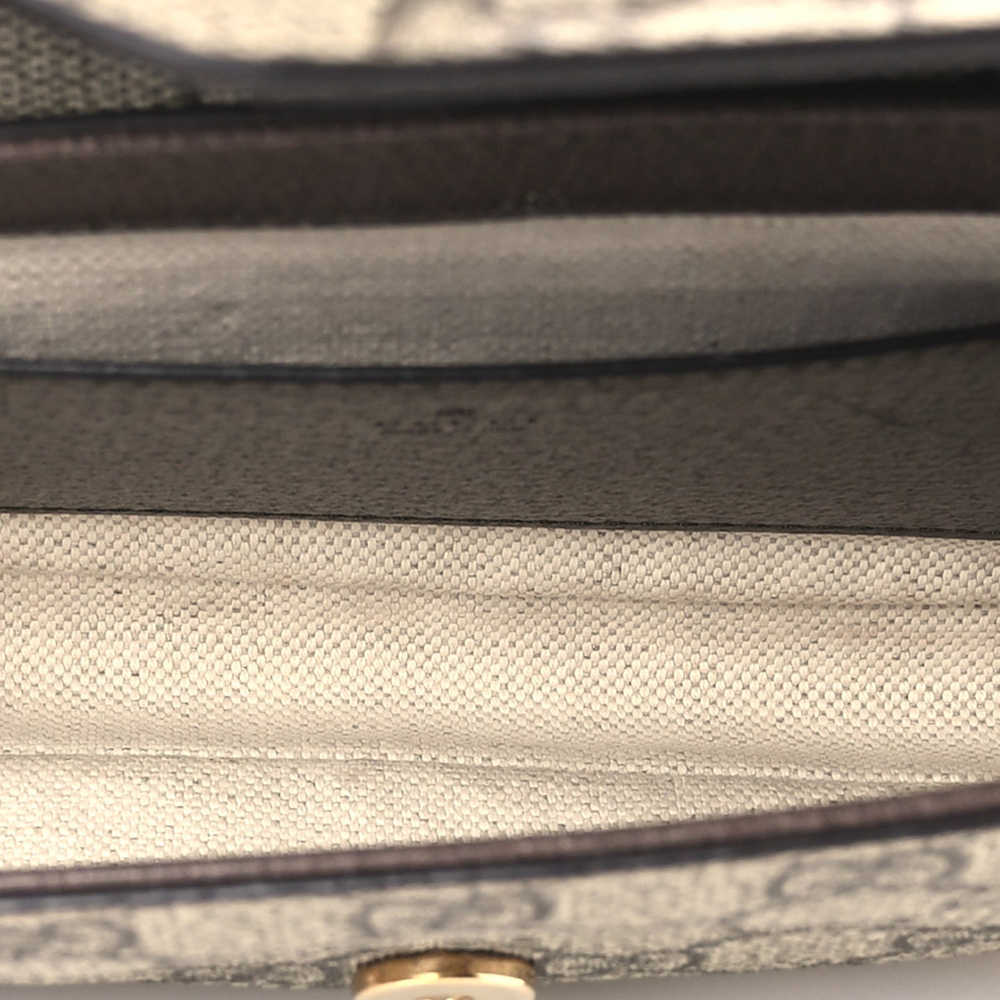 GG Supreme Monogram Textured Dollar Calfskin Web Mini Ophidia Envelope Shoulder Bag Beige Ebony