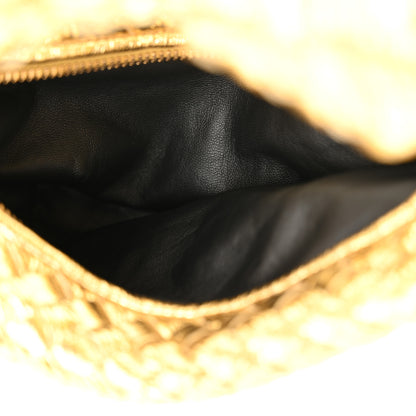Bottega Veneta Laminated Calfskin Pressed Intreccio Mini Jodie Gold 5 of 10