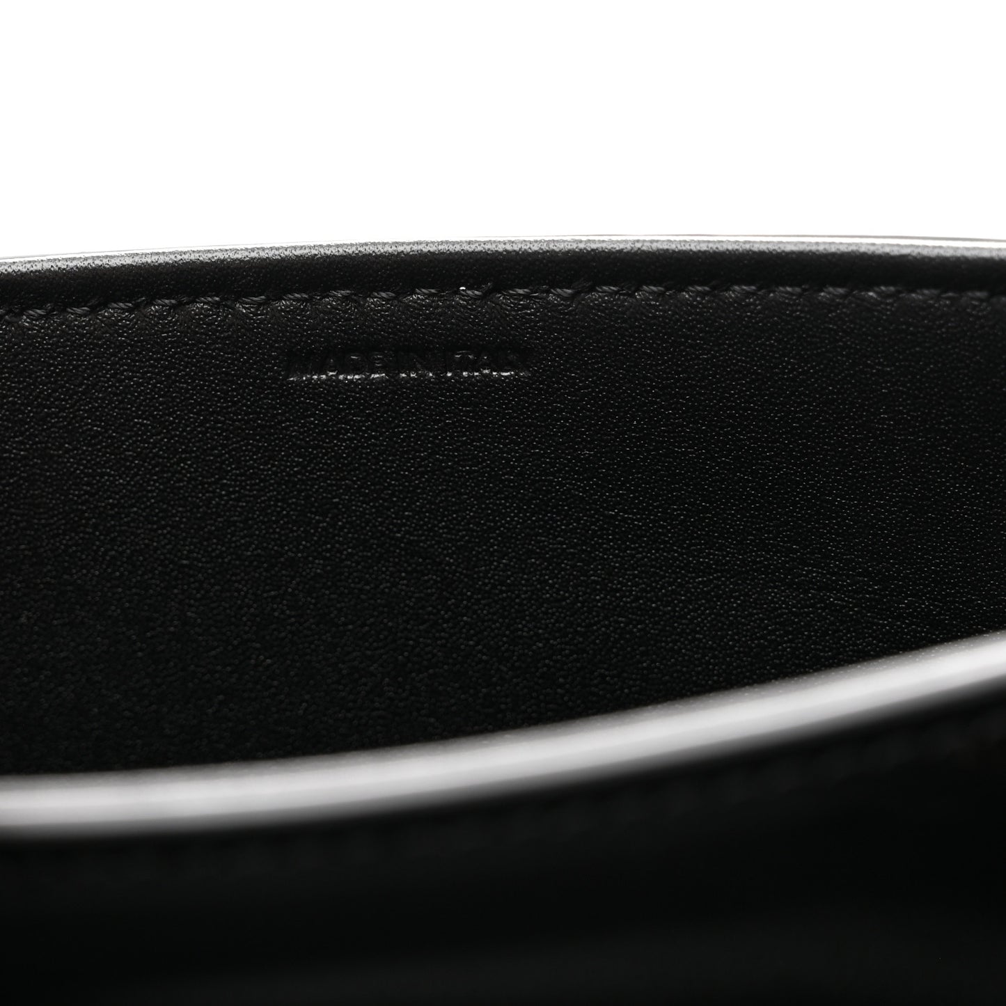 Patent Calfskin Triomphe Small Besace Marley Black