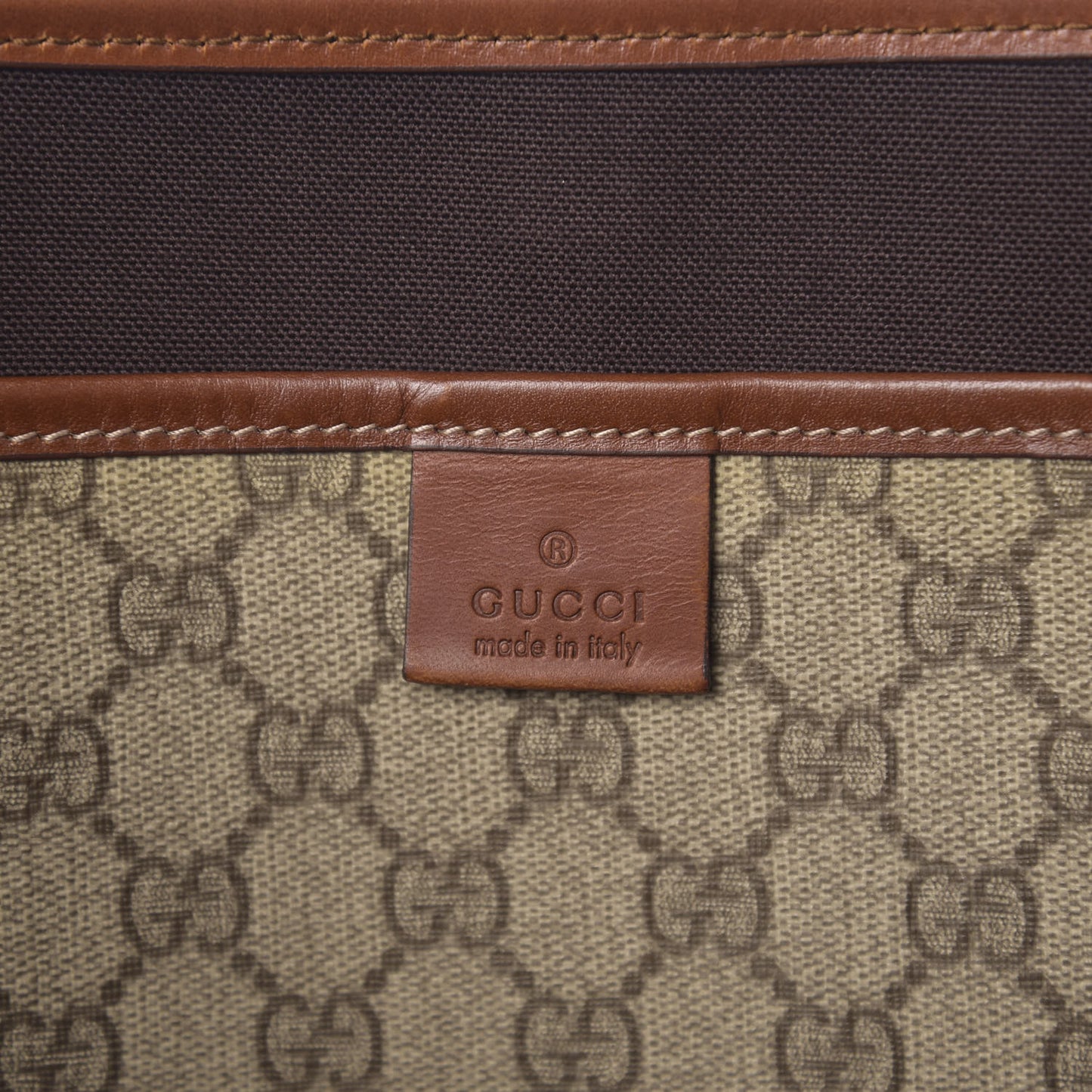 GG Plus Monogram Medium Signature Web Loop Tote Brown