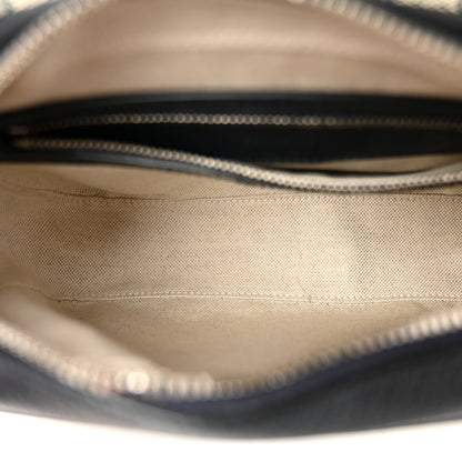 Gucci GG Supreme Monogram Textured Dollar Calfskin Web Studded Mini Ophidia Flap Shoulder Bag Beige Blue 5 of 11