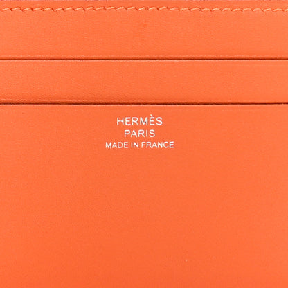 Hermes Swift Citizen Twill Card Case Orange Bleu Riviera Vert Vertigo 8 of 9