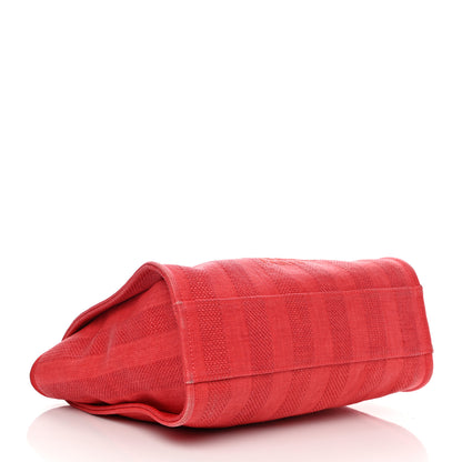 Chanel Mixed Fibers Striped Small Deauville Tote Red 4 of 13