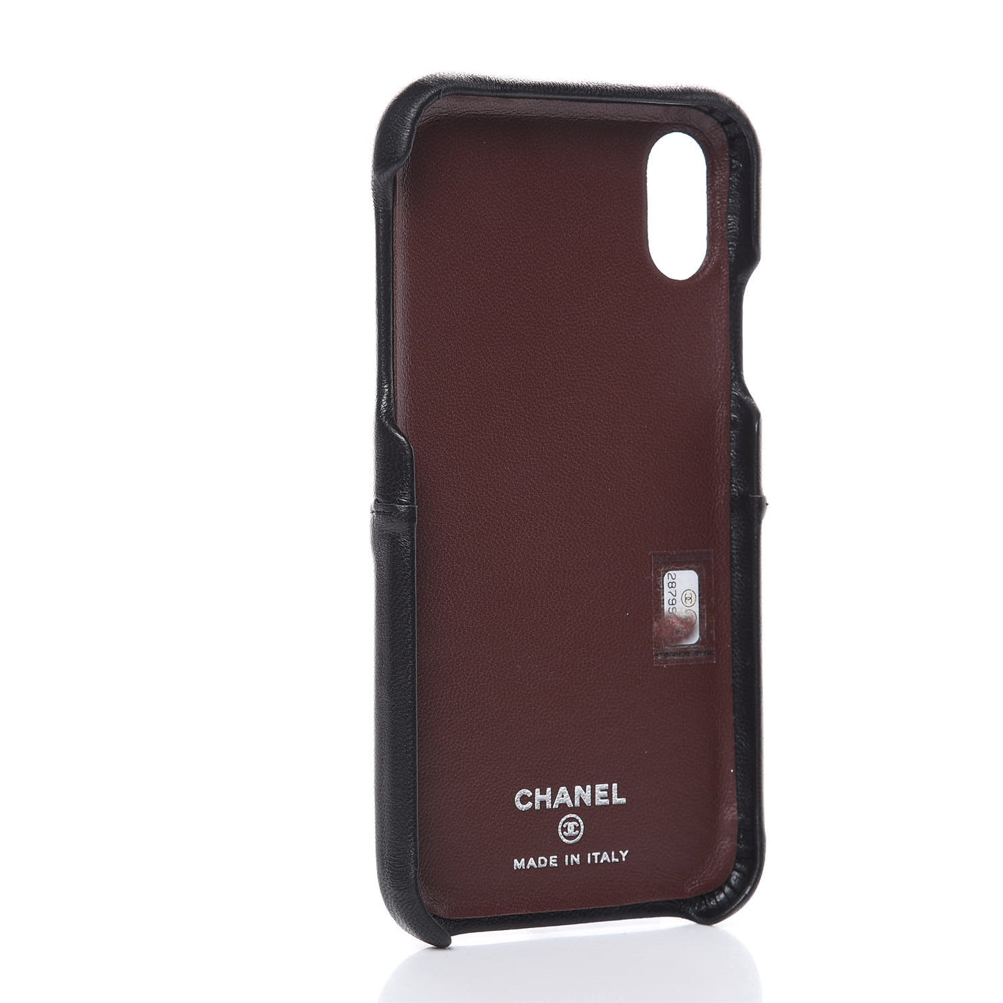 Lambskin Quilted iPhone X Case Black