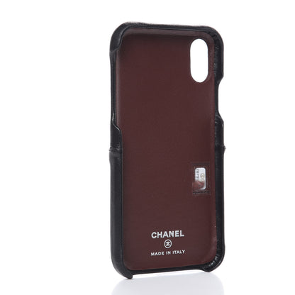 Chanel Lambskin Quilted iPhone X Case Black 3 of 7