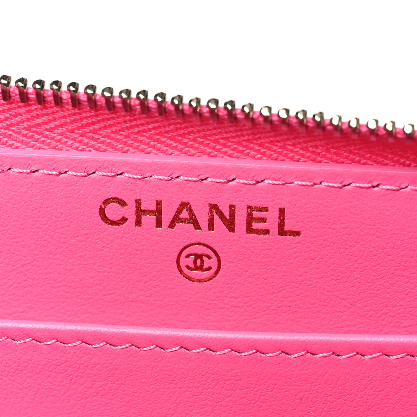 Caviar Quilted Large Gusset Zip Around Wallet Rose