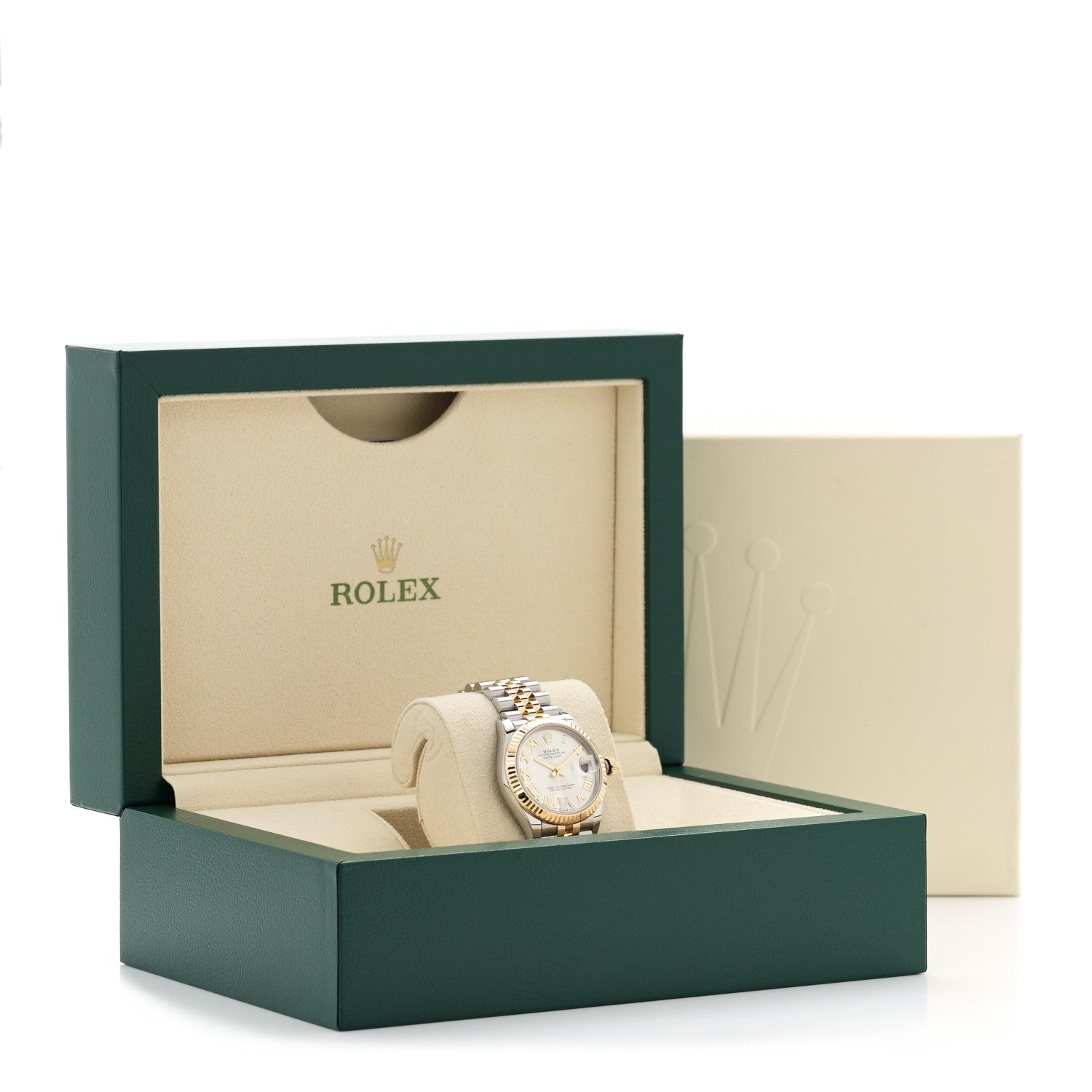 Rolex Stainless Steel 18K Yellow Gold Diamond 31mm Oyster Perpetual Datejust Watch Silver Roman 278273 5 of 5