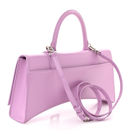 Balenciaga Shiny Box Calfskin Tonal B Hourglass Stretch Top Handle Bag Lilac 3 of 11