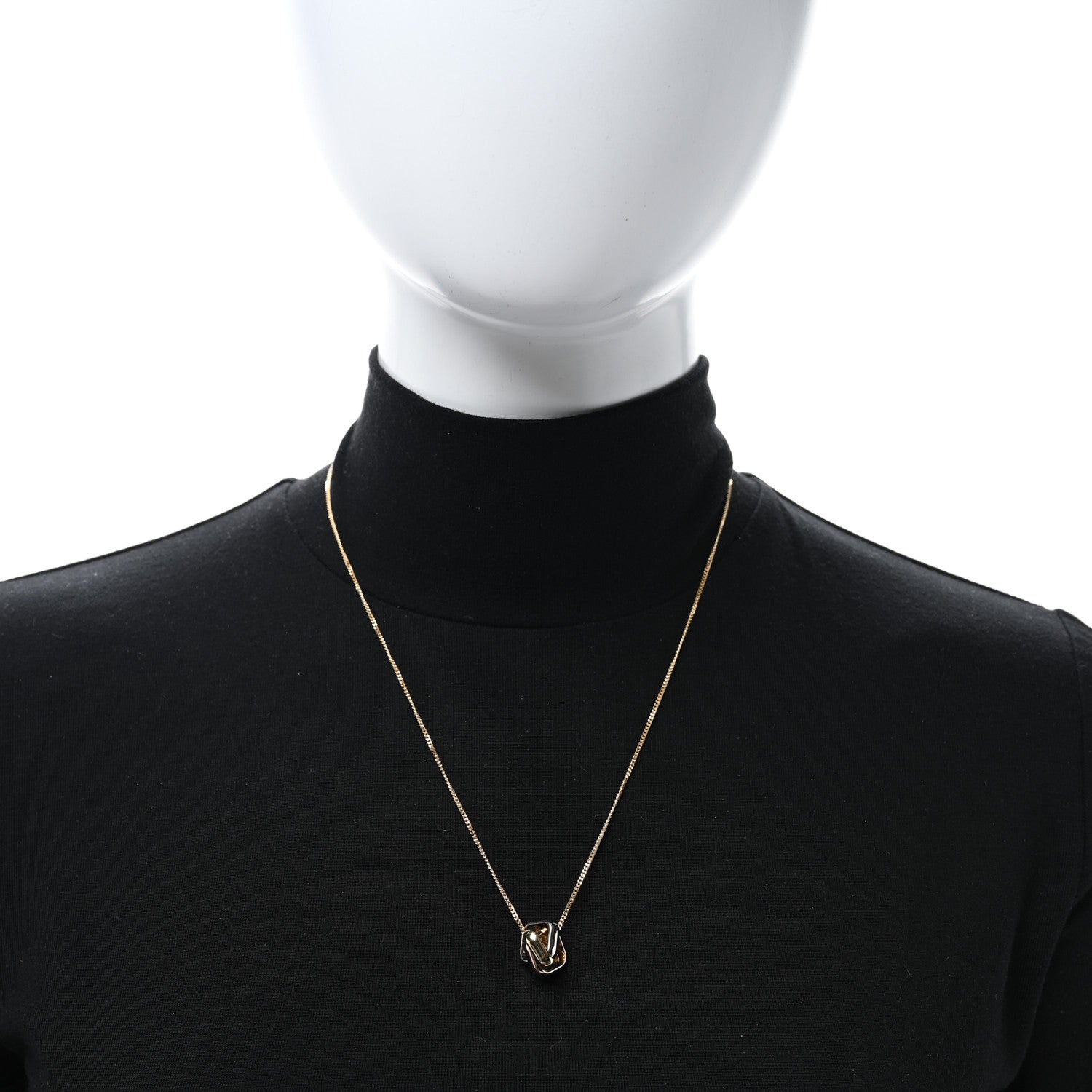 Cartier 18K Pink Yellow White Gold Trinity Square Pendant Necklace 2 of 5