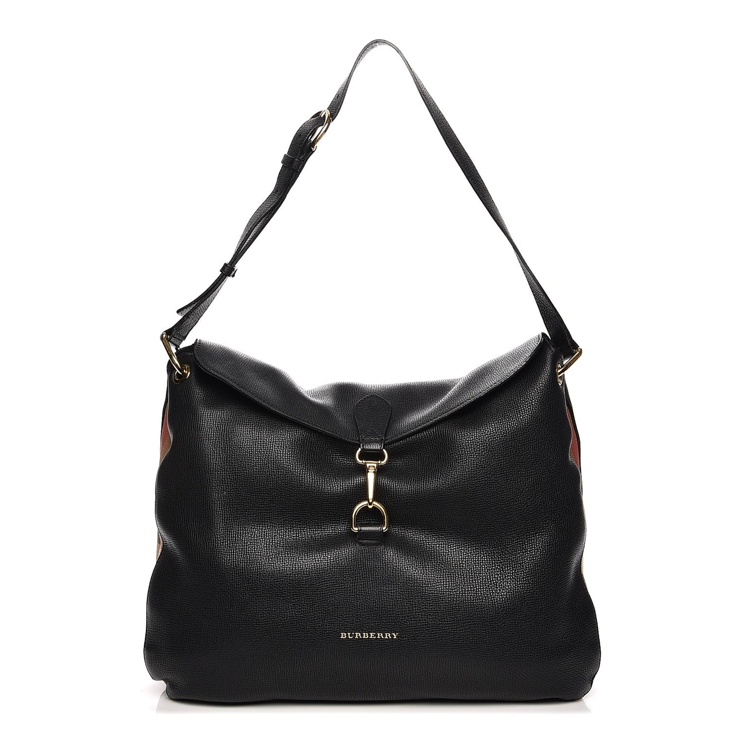 Calfskin House Check Cornwall Hobo Black