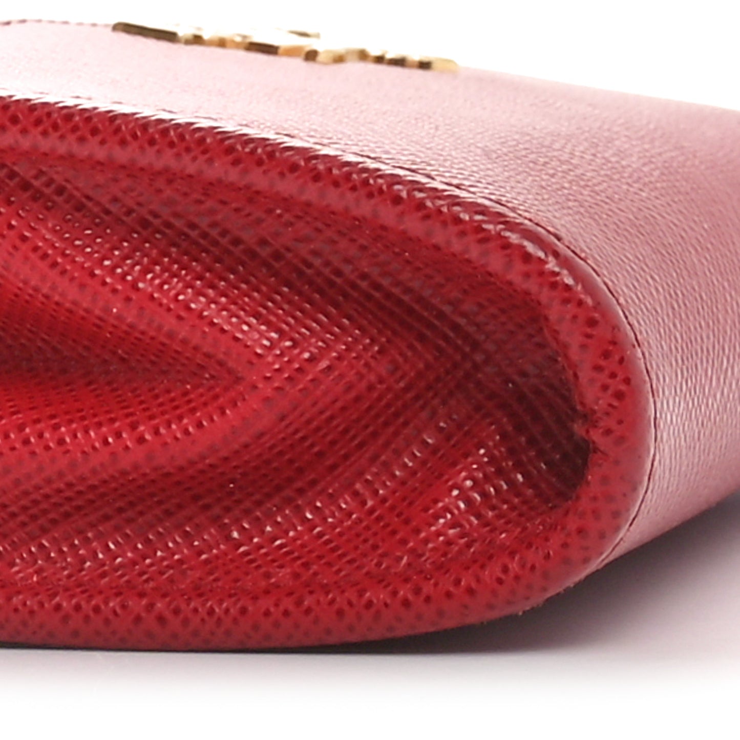 Saffiano Metal Zip Around Keychain Fuoco
