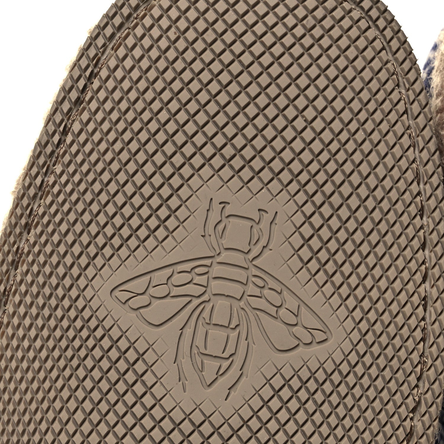 Gucci Covered Wool Herringbone Mens Fria Horsebit Loafers 8 Space Blue Oatmeal 7 of 9