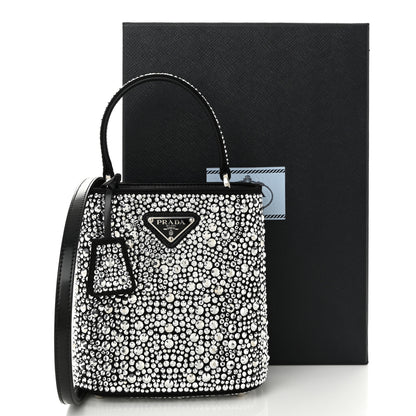 Prada Satin Crystal Small Panier Bucket Bag Metal 10 of 10