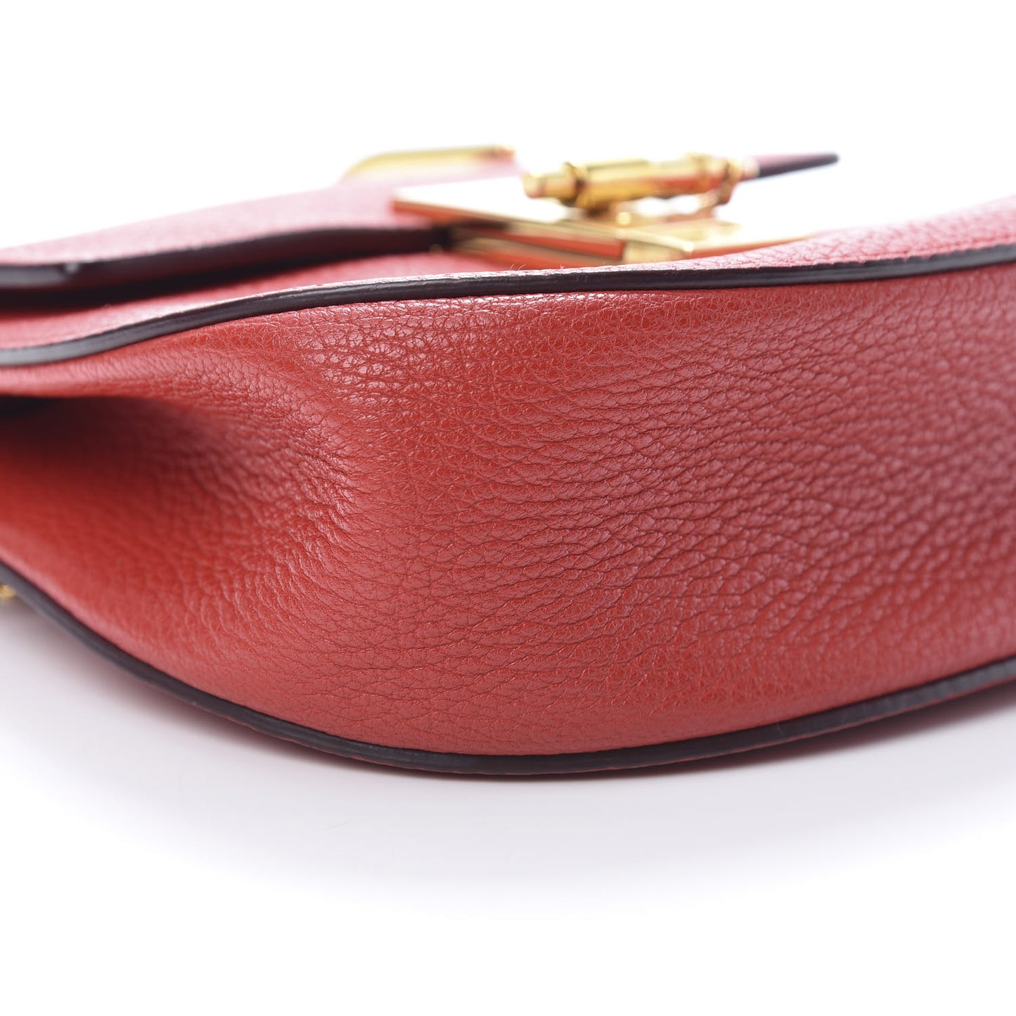 Grained Lambskin Mini Drew Shoulder Bag Plaid Red