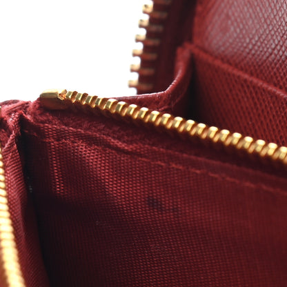 Prada Saffiano Studded Zip Around Wallet Red 8 of 10