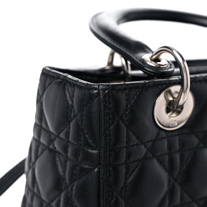 Christian Dior Lambskin Cannage Medium Lady Dior Black 13 of 18