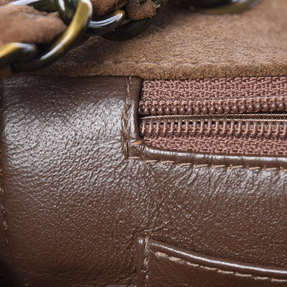 Chanel Suede Quilted Jumbo Single Flap Brown 10 of 21