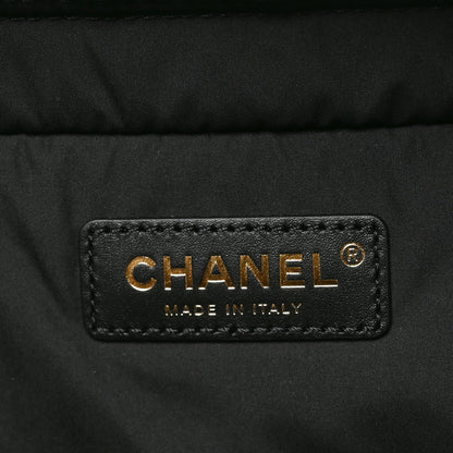 Chanel Shiny Grained Calfskin Quilted Travel Bowling Bag Black 6 of 10