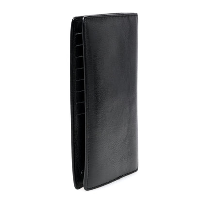 Chanel Goatskin Camellia Embossed Yen Wallet Black 3 of 8