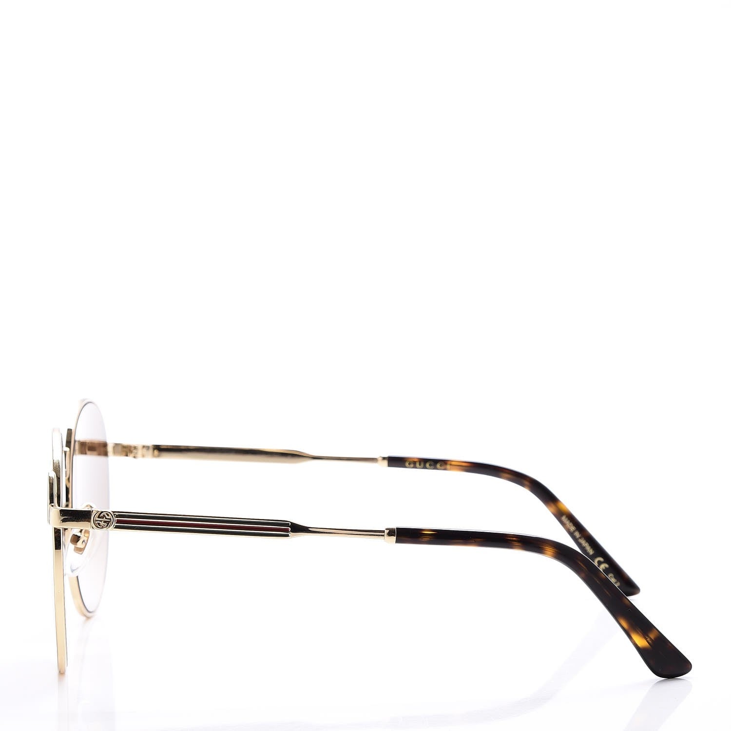 Gucci Web Round Sunglasses GG0206SK Gold 2 of 7