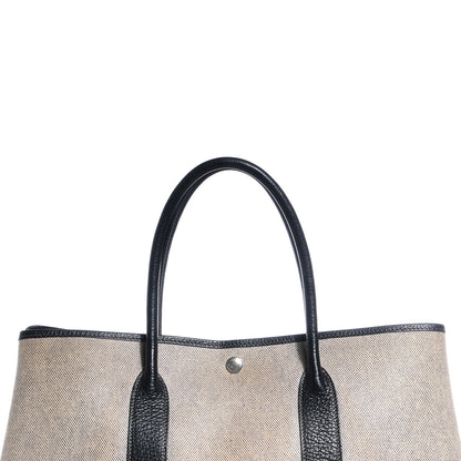 Hermes Toile Buffle Skipper Garden Party 36 MM Tote Black 7 of 24