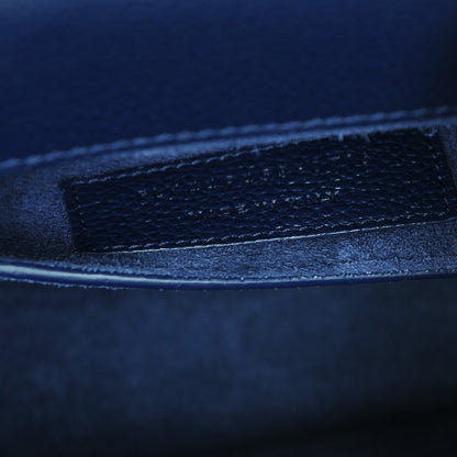 Saint Laurent Grained Calfskin Medium Monogram Sunset Dark Blue 7 of 7