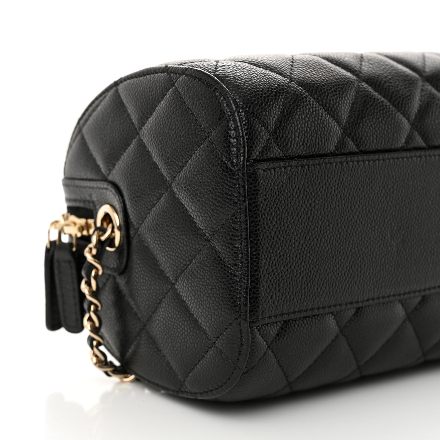 Chanel Caviar Quilted Barrel Clutch With Chain Black 9 of 11
