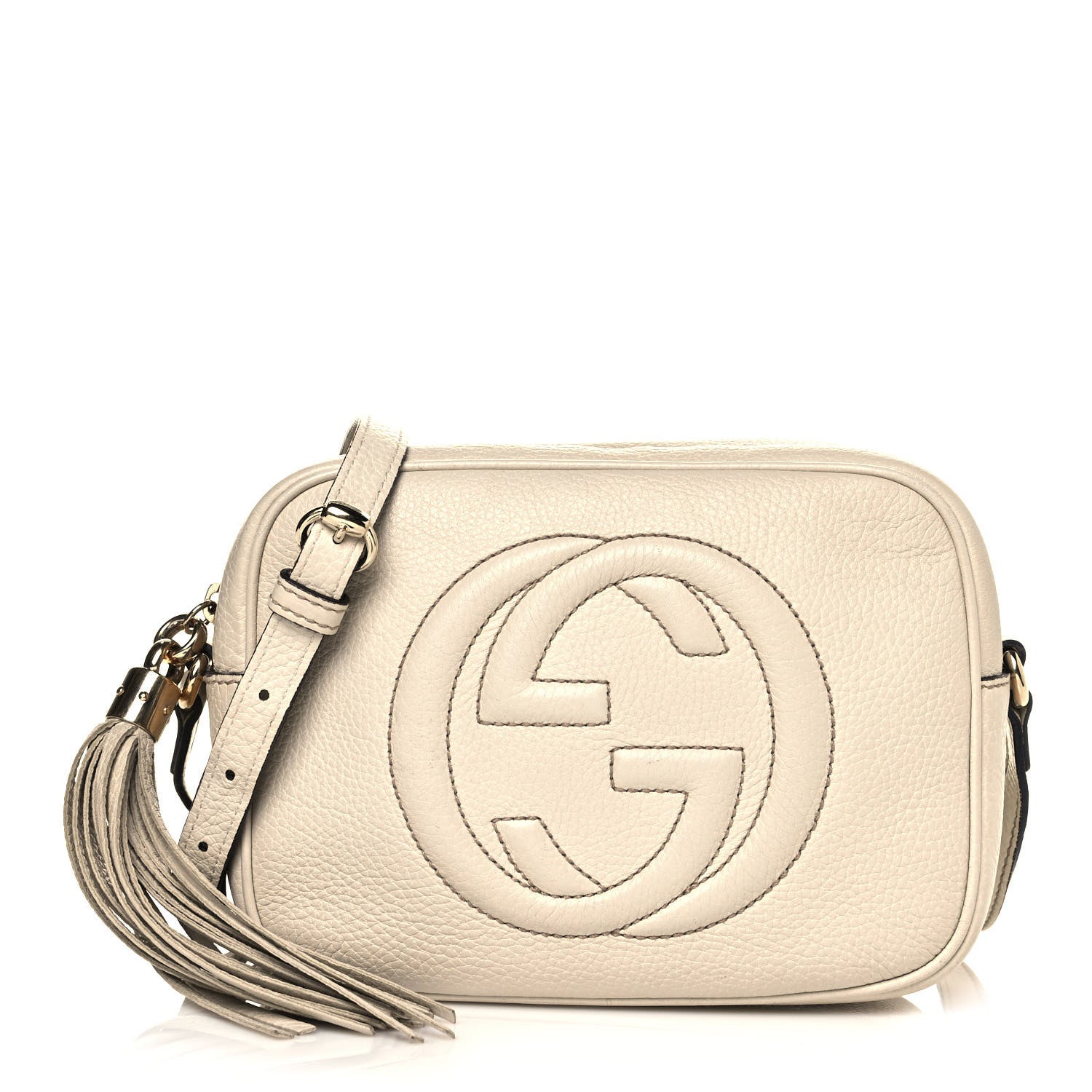 Gucci Pebbled Calfskin Small Soho Disco Bag Off White 1 of 14